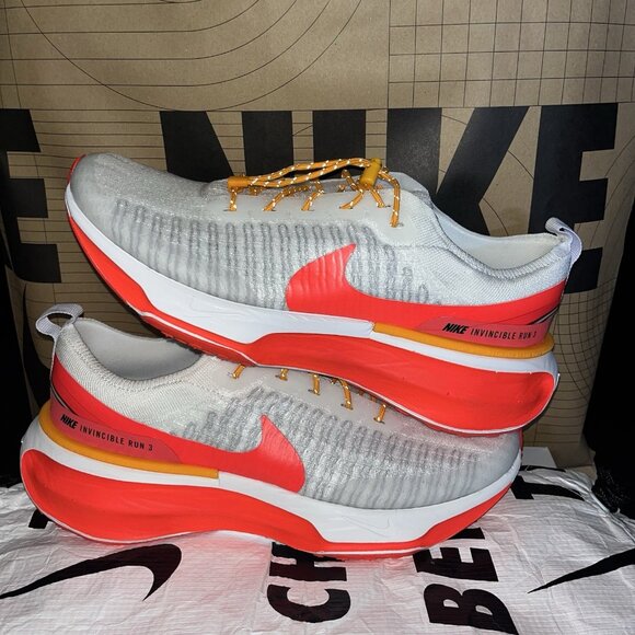 NEW Nike By You ZoomX Invincible Run 3 White Red FZ1428 100 Men Size 11 “Chiefs” - Picture 1 of 7